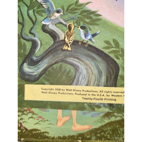 1950 1st Edition, Walt Disney Library/Cinderella Big Golden Book, Hardcover VNTG - Picture 5 of 5